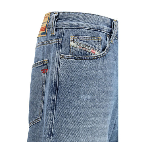 Diesel Blue Cotton Relaxed Fit Jeans - ClickThatClicks 