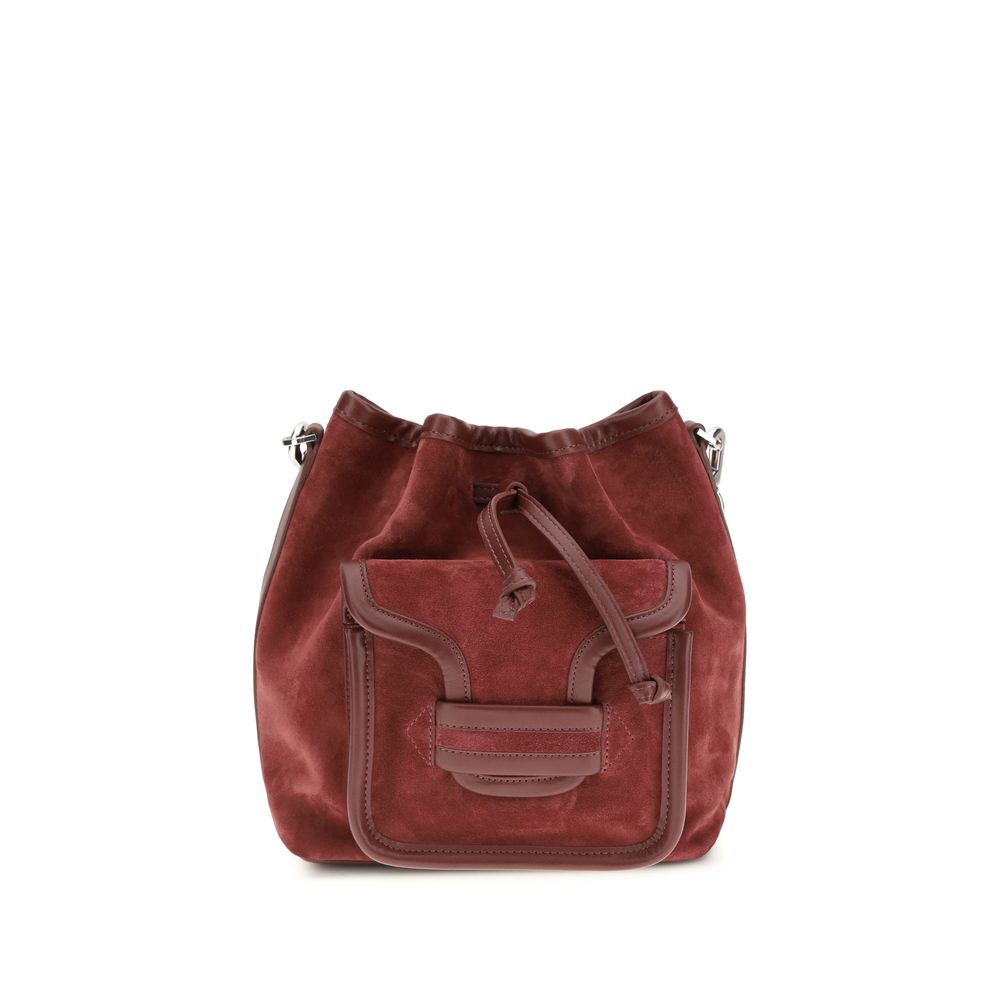 Pierre Hardy Bordeaux Calf Leather Bos Taurus Backet Bag - ClickThatClicks 