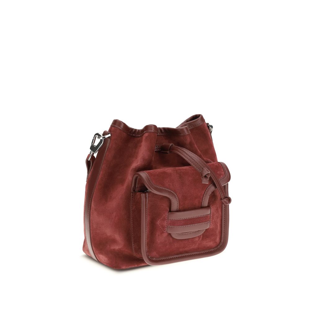 Pierre Hardy Bordeaux Calf Leather Bos Taurus Backet Bag - ClickThatClicks 