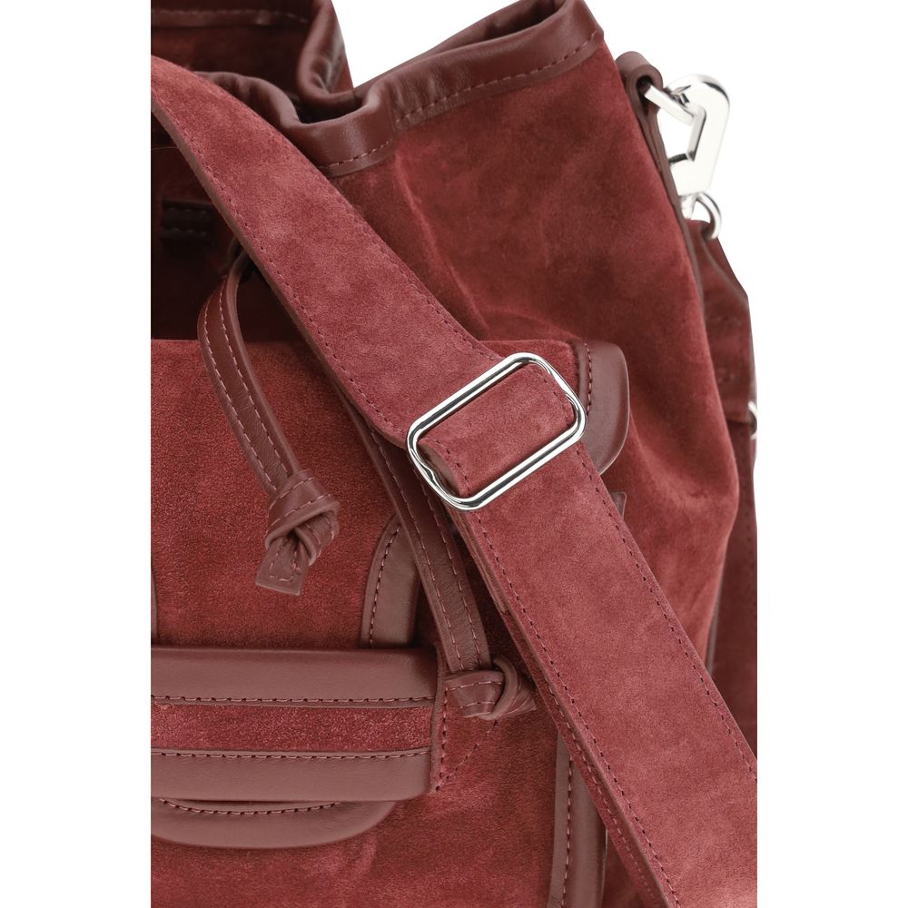 Pierre Hardy Bordeaux Calf Leather Bos Taurus Backet Bag - ClickThatClicks 