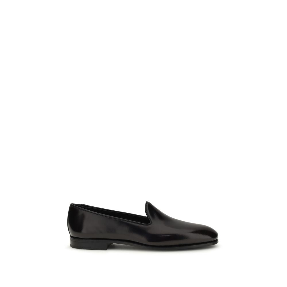 Church's Black Calf Leather Bos Taurus Slip-On Loafers - ClickThatClicks 
