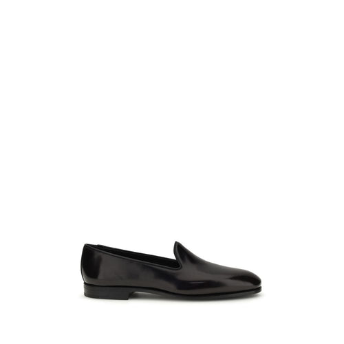 Church's Black Calf Leather Bos Taurus Slip-On Loafers - ClickThatClicks 
