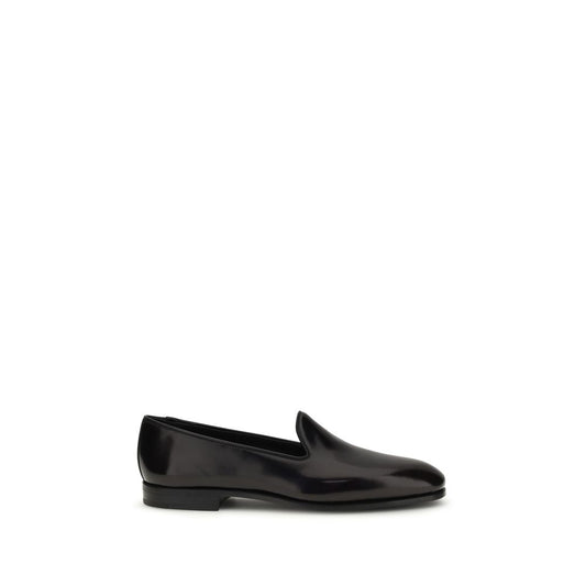 Church's Black Calf Leather Bos Taurus Slip-On Loafers - ClickThatClicks 