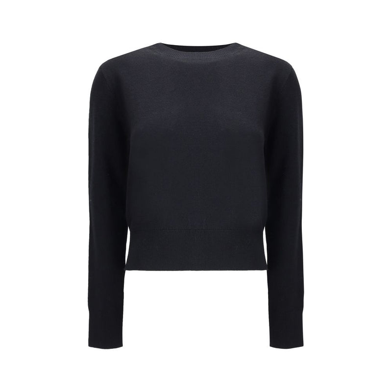 Ami Paris Black Merino Wool Sweatshirt - ClickThatClicks 