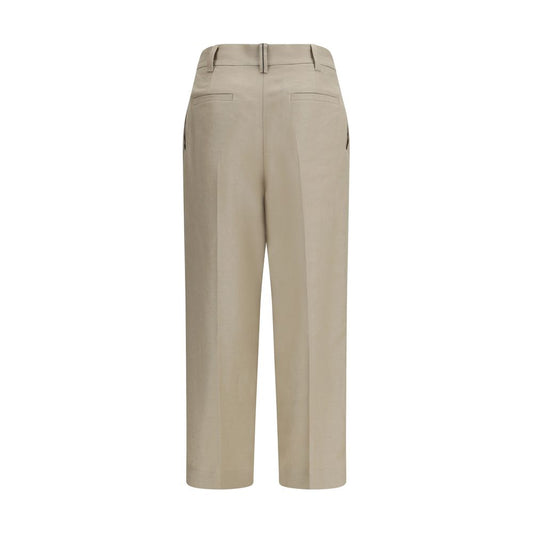 Brunello Cucinelli Beige Linen Casual Pants - ClickThatClicks 