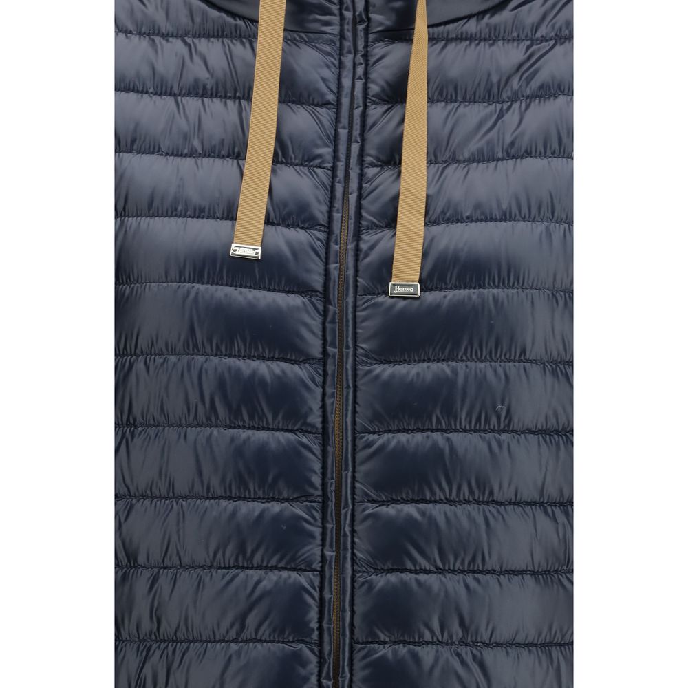 Herno Blue Polyamide Coat - ClickThatClicks 