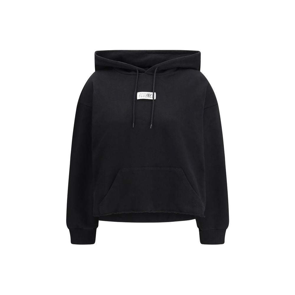 MM6 Black Cotton Sweatshirt - ClickThatClicks 