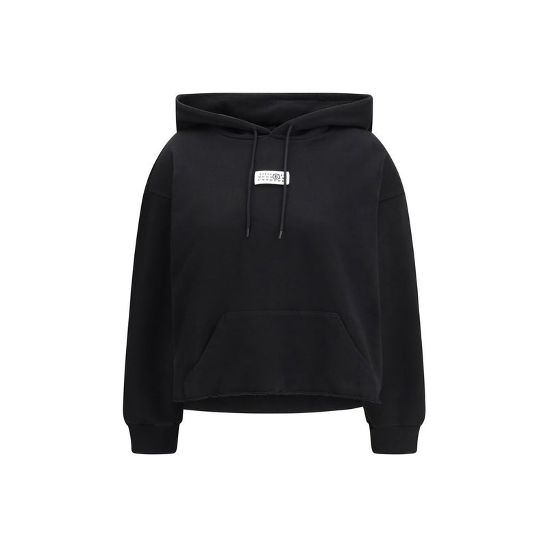 MM6 Black Cotton Sweatshirt - ClickThatClicks 