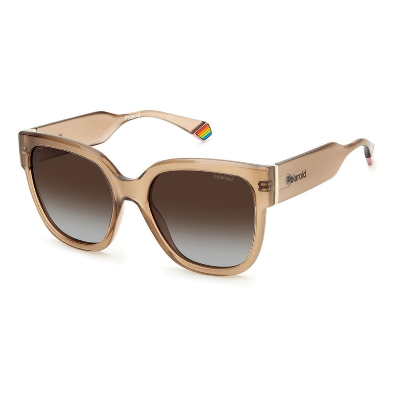 Polaroid Beige Plastic Sunglasses - ClickThatClicks 