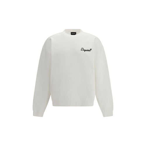 Dsquared² White Cotton Sweatshirt - ClickThatClicks 