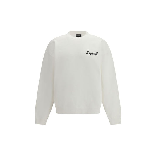 Dsquared² White Cotton Sweatshirt - ClickThatClicks 