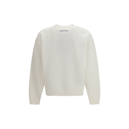 Dsquared² White Cotton Sweatshirt - ClickThatClicks 