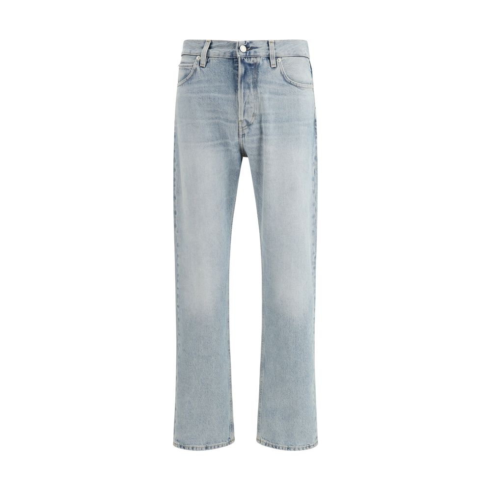 Haikure Blue Cotton Straight-Leg Jeans - ClickThatClicks 