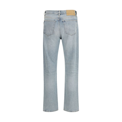 Haikure Blue Cotton Straight-Leg Jeans - ClickThatClicks 