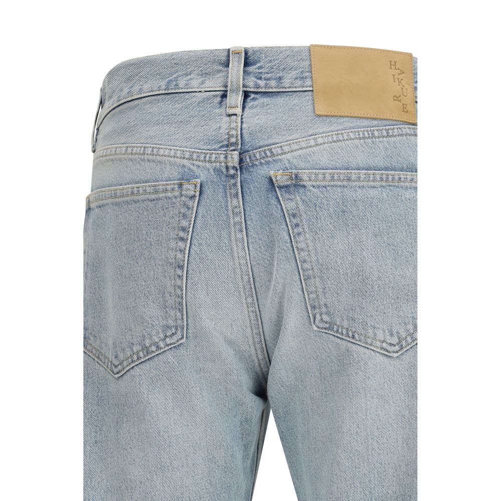Haikure Blue Cotton Straight-Leg Jeans - ClickThatClicks 