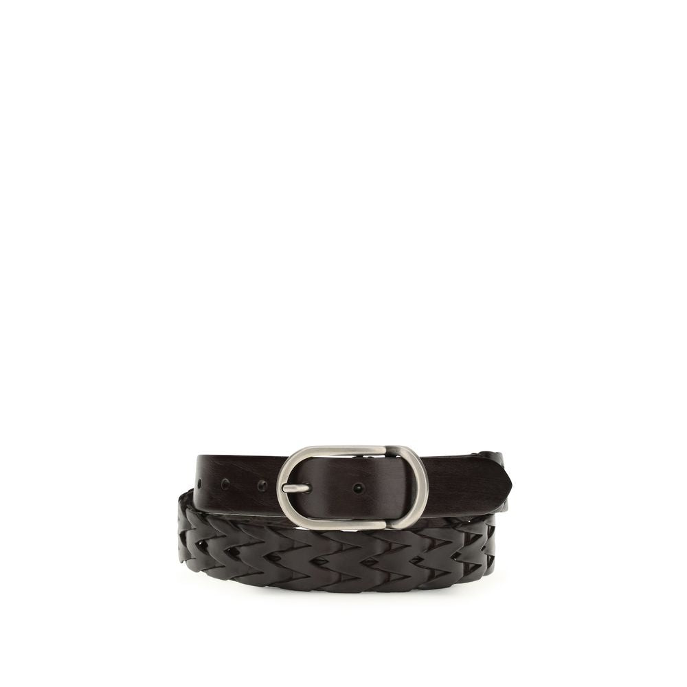 Brunello Cucinelli Black Calf Leather Bos Taurus Belt - ClickThatClicks 