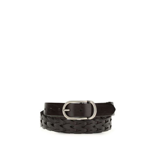 Brunello Cucinelli Black Calf Leather Bos Taurus Belt - ClickThatClicks 