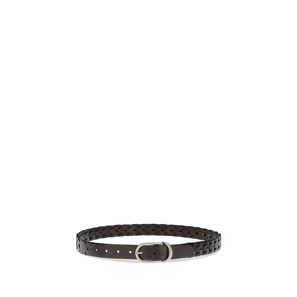 Brunello Cucinelli Black Calf Leather Bos Taurus Belt - ClickThatClicks 