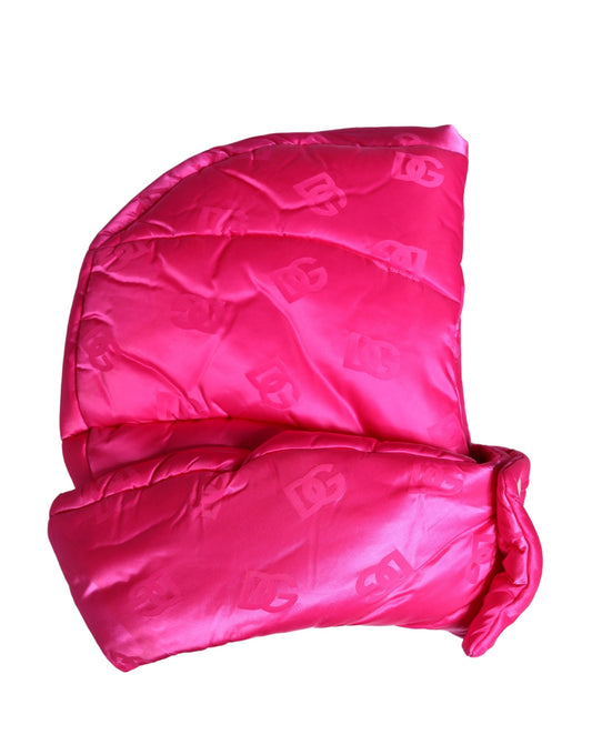 Dolce & Gabbana Men Pink Logo Print Whole Head Wrap Capello Hat - ClickThatClicks 