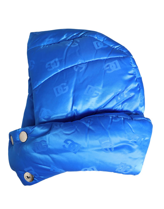 Dolce & Gabbana Men Blue Logo Print Whole Head Wrap Capello Hat - ClickThatClicks 