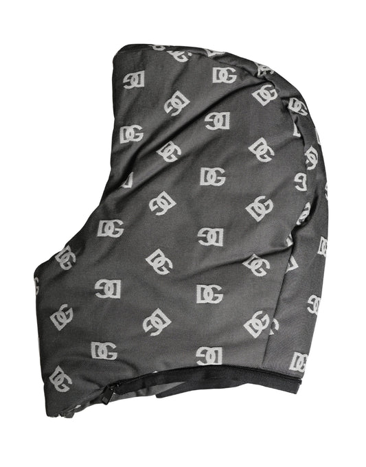 Dolce & Gabbana Black Logo Print Whole Head Wrap Capello Hat - ClickThatClicks 