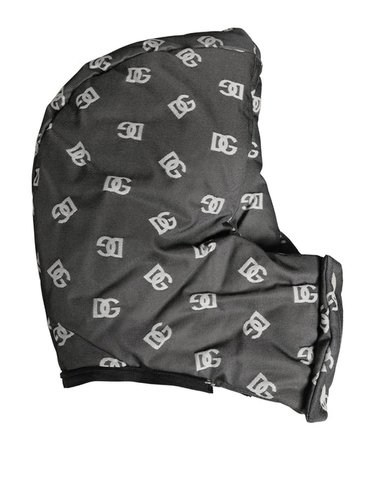 Dolce & Gabbana Black Logo Print Whole Head Wrap Capello Hat - ClickThatClicks 