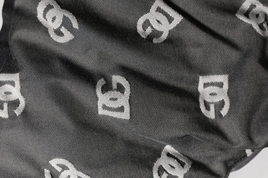 Dolce & Gabbana Black Logo Print Whole Head Wrap Capello Hat - ClickThatClicks 