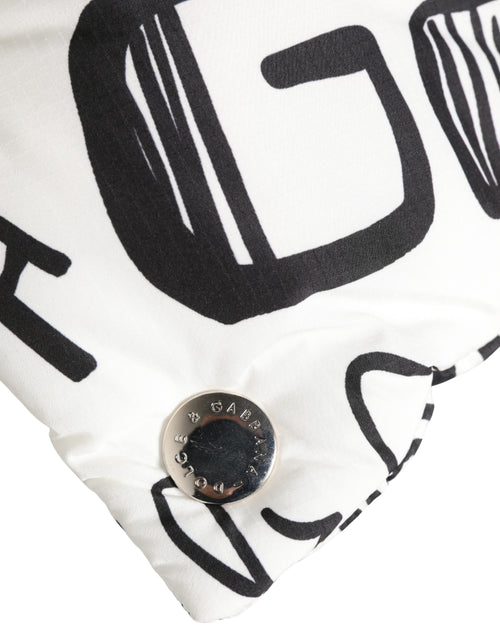 Dolce & Gabbana White Logo Print Whole Head Wrap Capello Hat - ClickThatClicks 