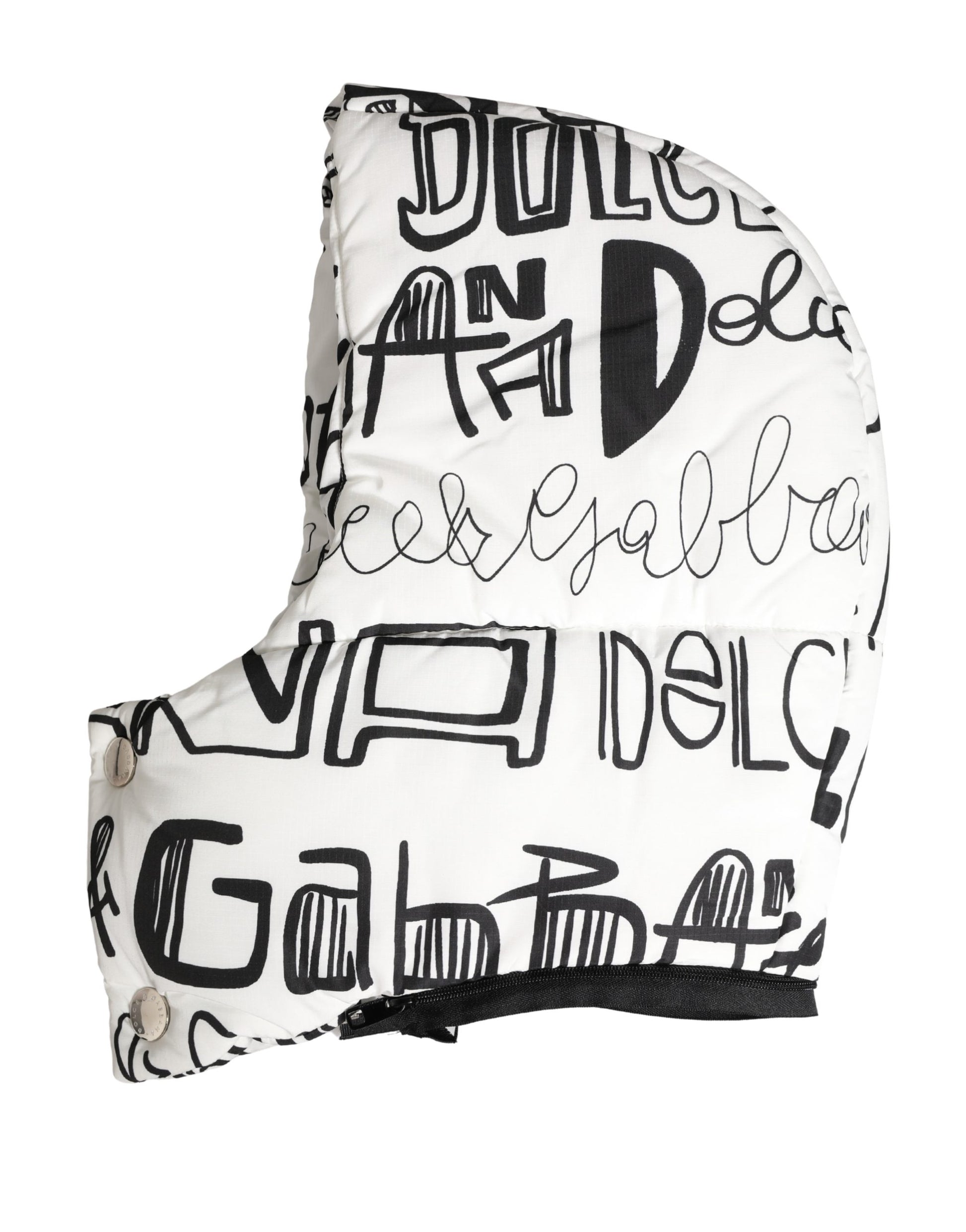 Dolce & Gabbana White Logo Print Whole Head Wrap Capello Hat - ClickThatClicks 