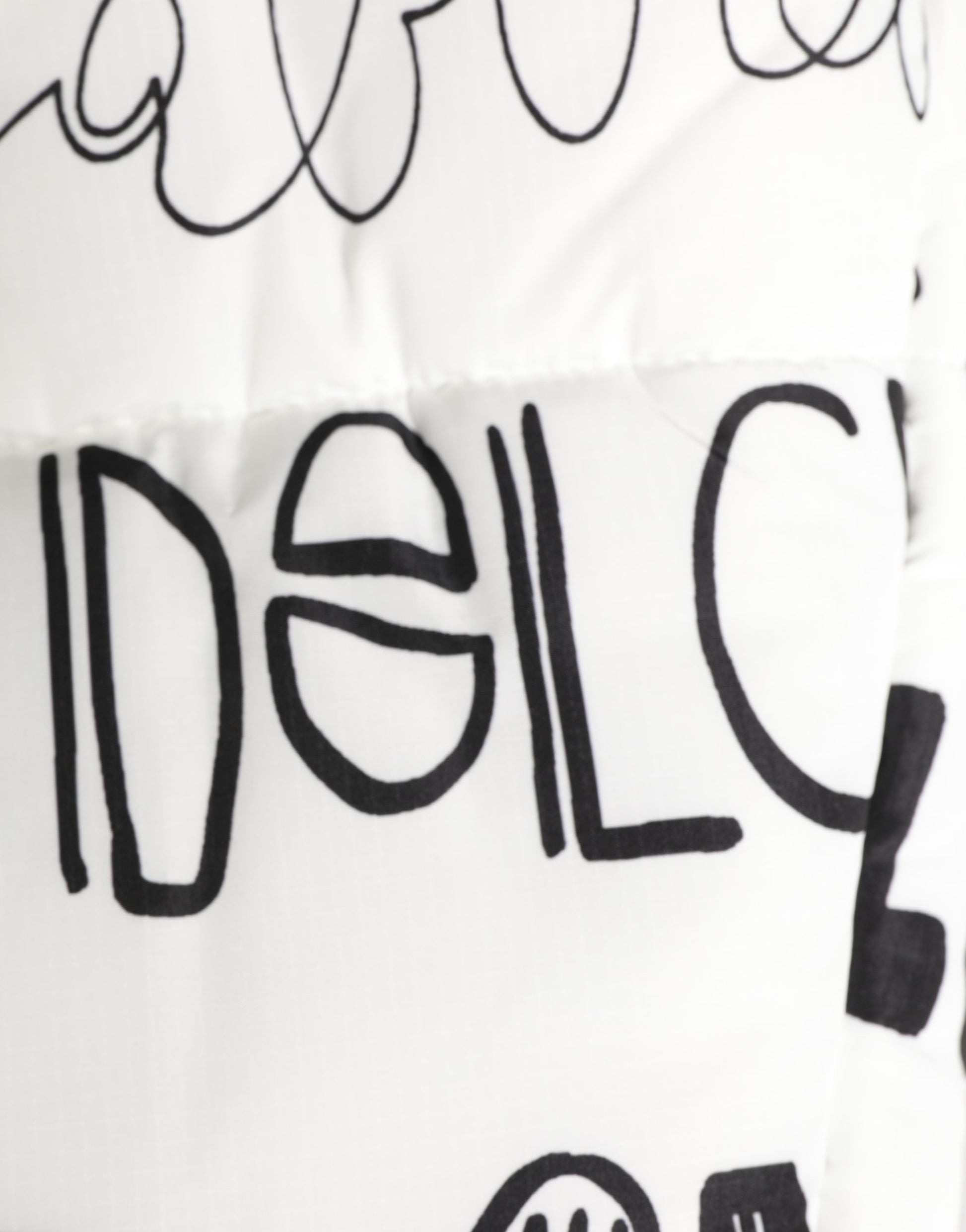 Dolce & Gabbana White Logo Print Whole Head Wrap Capello Hat - ClickThatClicks 