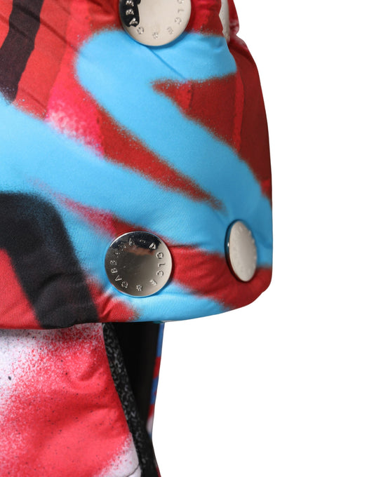 Dolce & Gabbana Multicolor Graffiti Whole Head Wrap Capello Hat - ClickThatClicks 