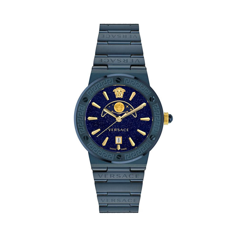 Versace Blue Stainless Steel Dress Watch - ClickThatClicks 