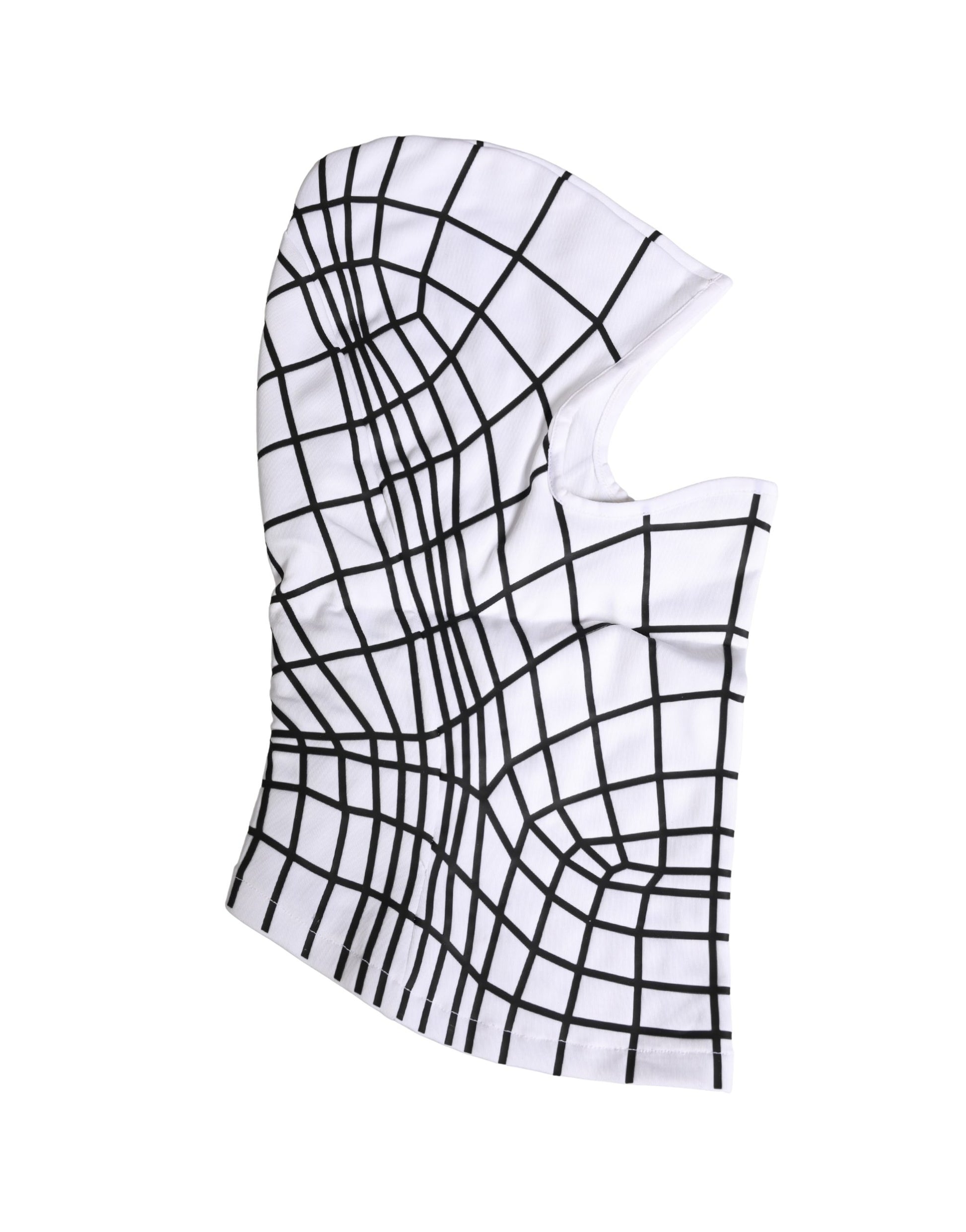 Dolce & Gabbana Men White Stripes Nylon Ski Mask Balaclava Hat - ClickThatClicks 