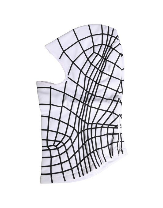 Dolce & Gabbana Men White Stripes Nylon Ski Mask Balaclava Hat - ClickThatClicks 
