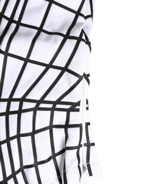 Dolce & Gabbana Men White Stripes Nylon Ski Mask Balaclava Hat - ClickThatClicks 