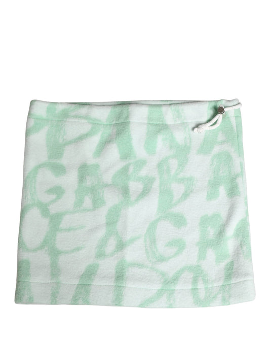 Dolce & Gabbana Men White Logo Print Nylon Neck Warmer Hat - ClickThatClicks 