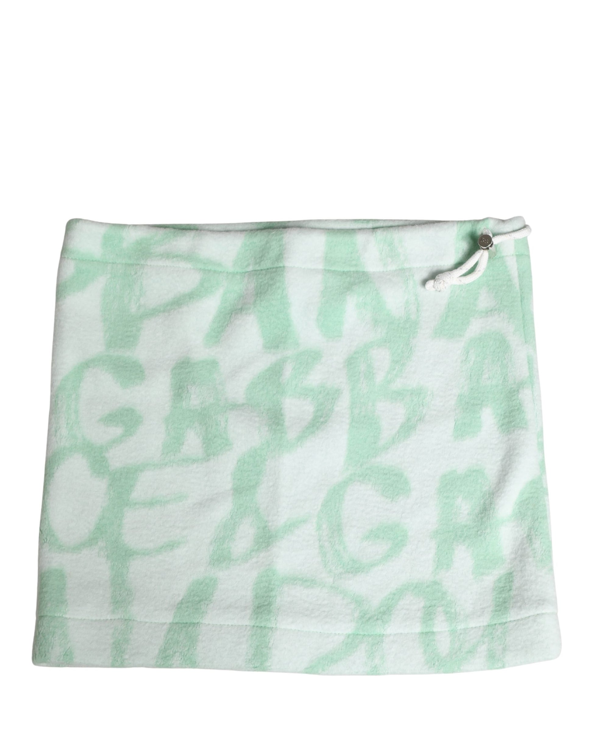 Dolce & Gabbana Men White Logo Print Nylon Neck Warmer Hat - ClickThatClicks 