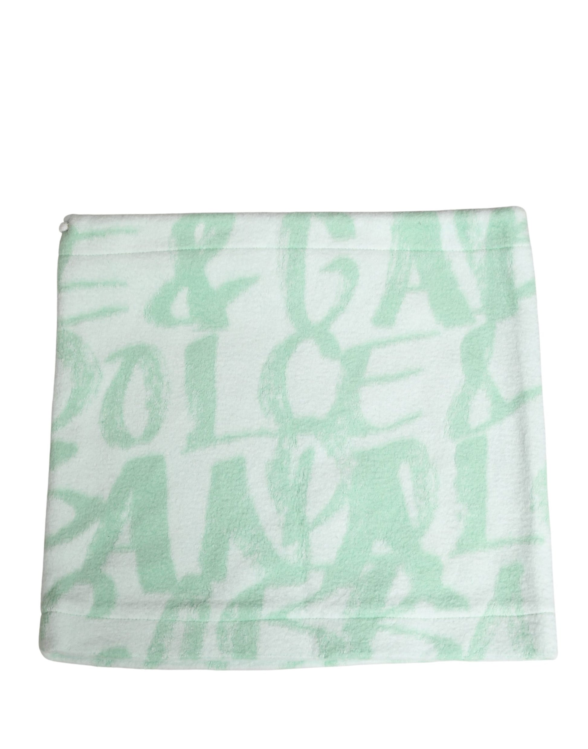 Dolce & Gabbana Men White Logo Print Nylon Neck Warmer Hat - ClickThatClicks 