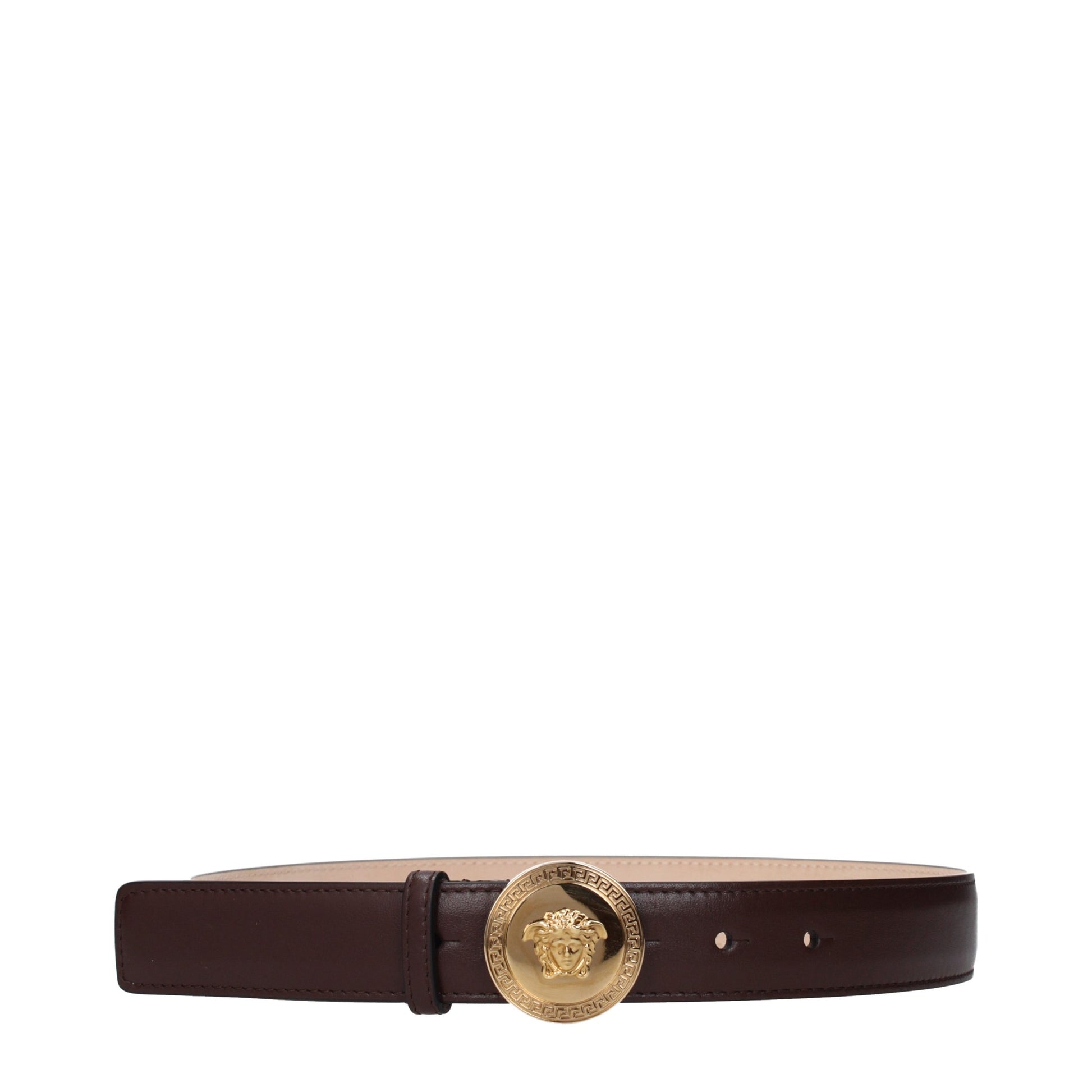 Versace Brown Leather Regular Belt - ClickThatClicks 