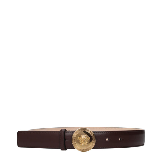 Versace Brown Leather Regular Belt - ClickThatClicks 