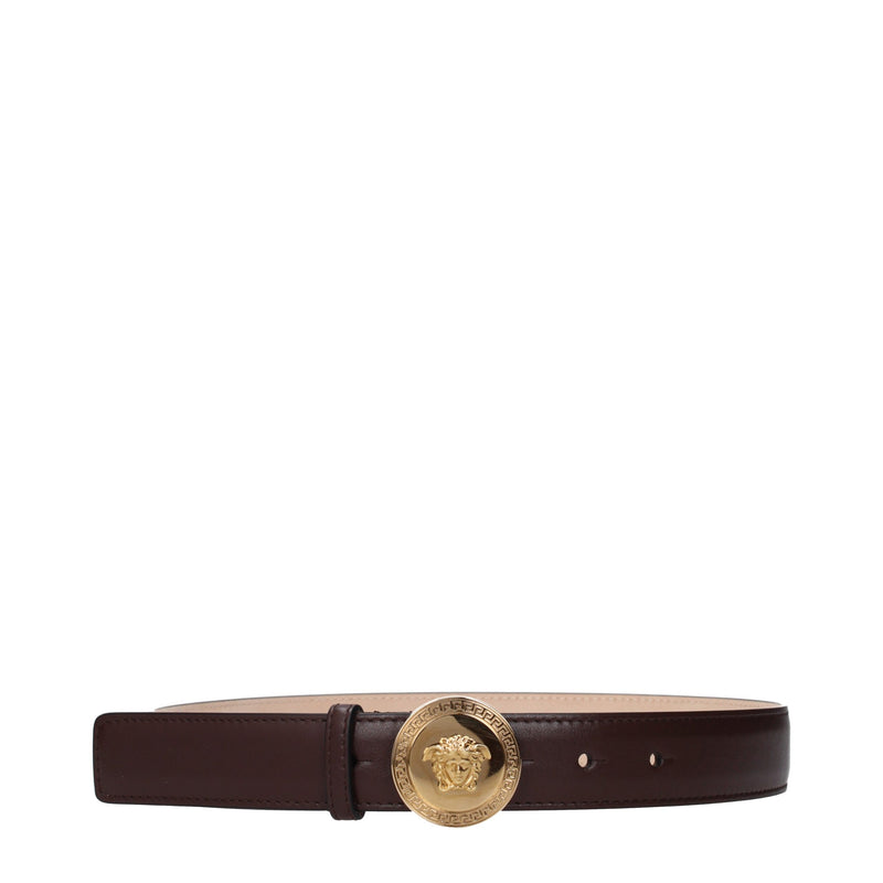 Versace Brown Leather Regular Belt - ClickThatClicks 
