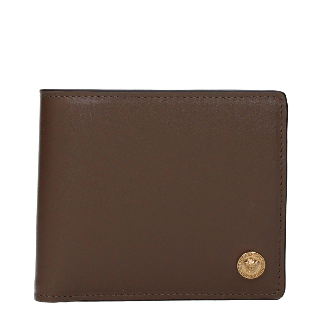 Versace Brown Leather Wallet - ClickThatClicks 