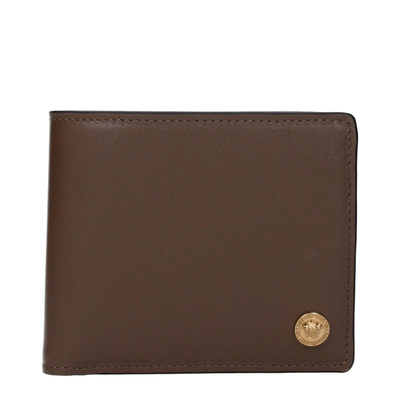 Versace Brown Leather Wallet - ClickThatClicks 