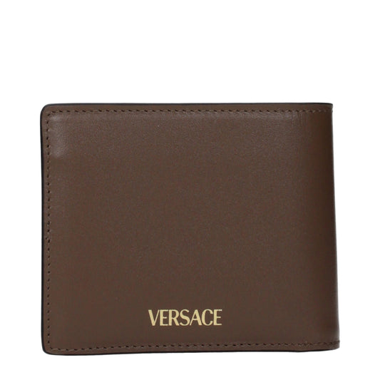 Versace Brown Leather Wallet - ClickThatClicks 