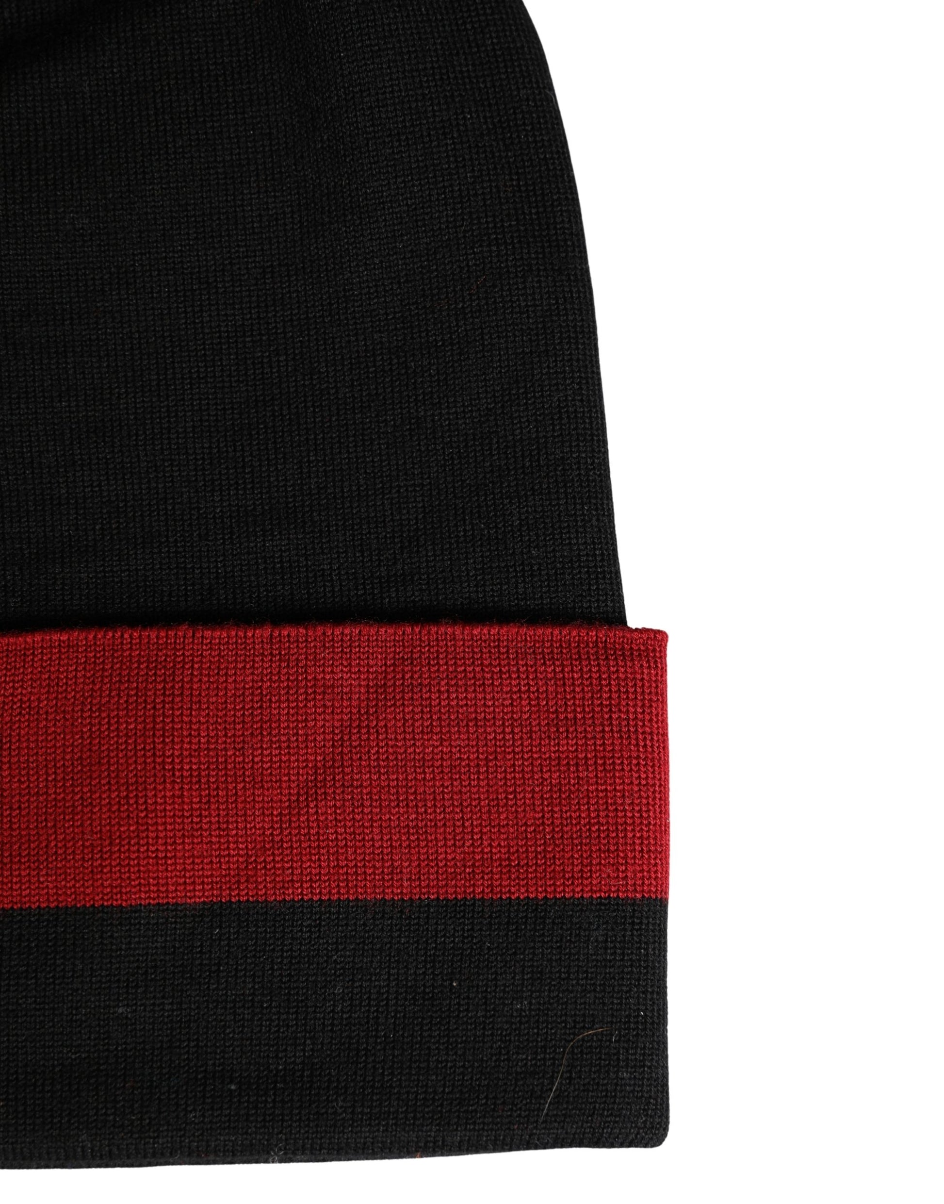 Dolce & Gabbana Black Cuffed "I'M THE ONLY PRINCE ROYAL" Beanie Hat - ClickThatClicks 