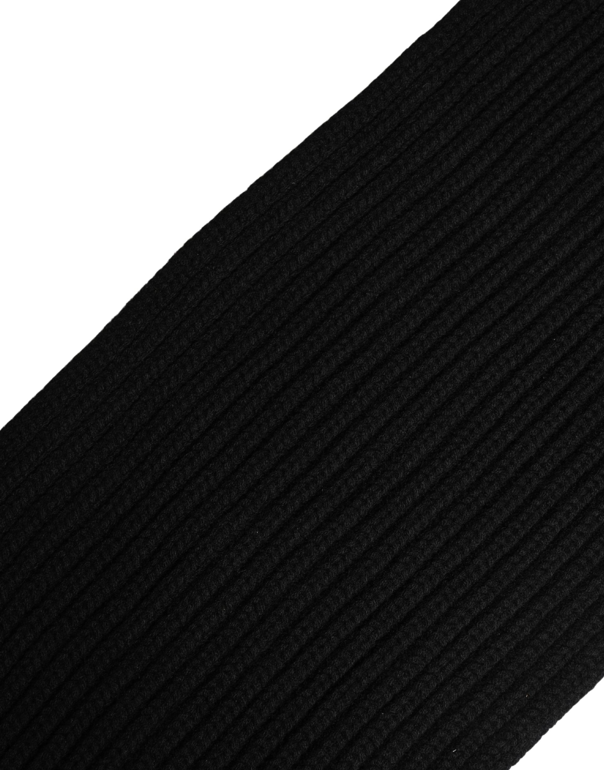Dolce & Gabbana Black Cashmere Knitted Men Neck Warmer One Size Scarf - ClickThatClicks 