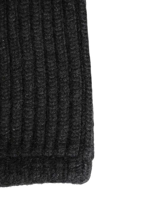 Dolce & Gabbana Black Cashmere Knitted Men Winter Neck Warmer Hat - ClickThatClicks 