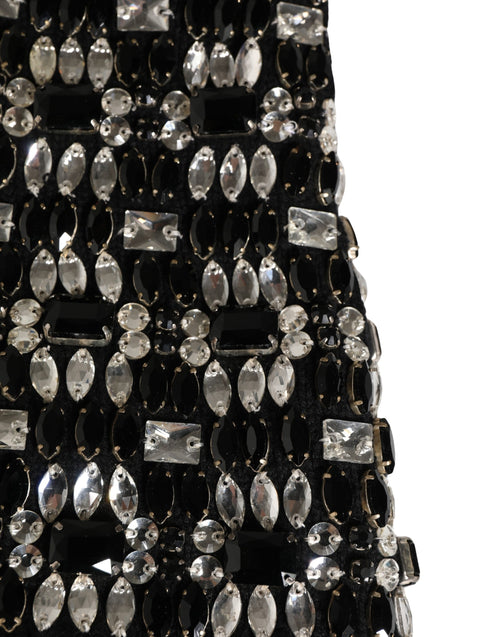 Dolce & Gabbana Black Wool Crystal Embellished Balaclava Hat - ClickThatClicks 