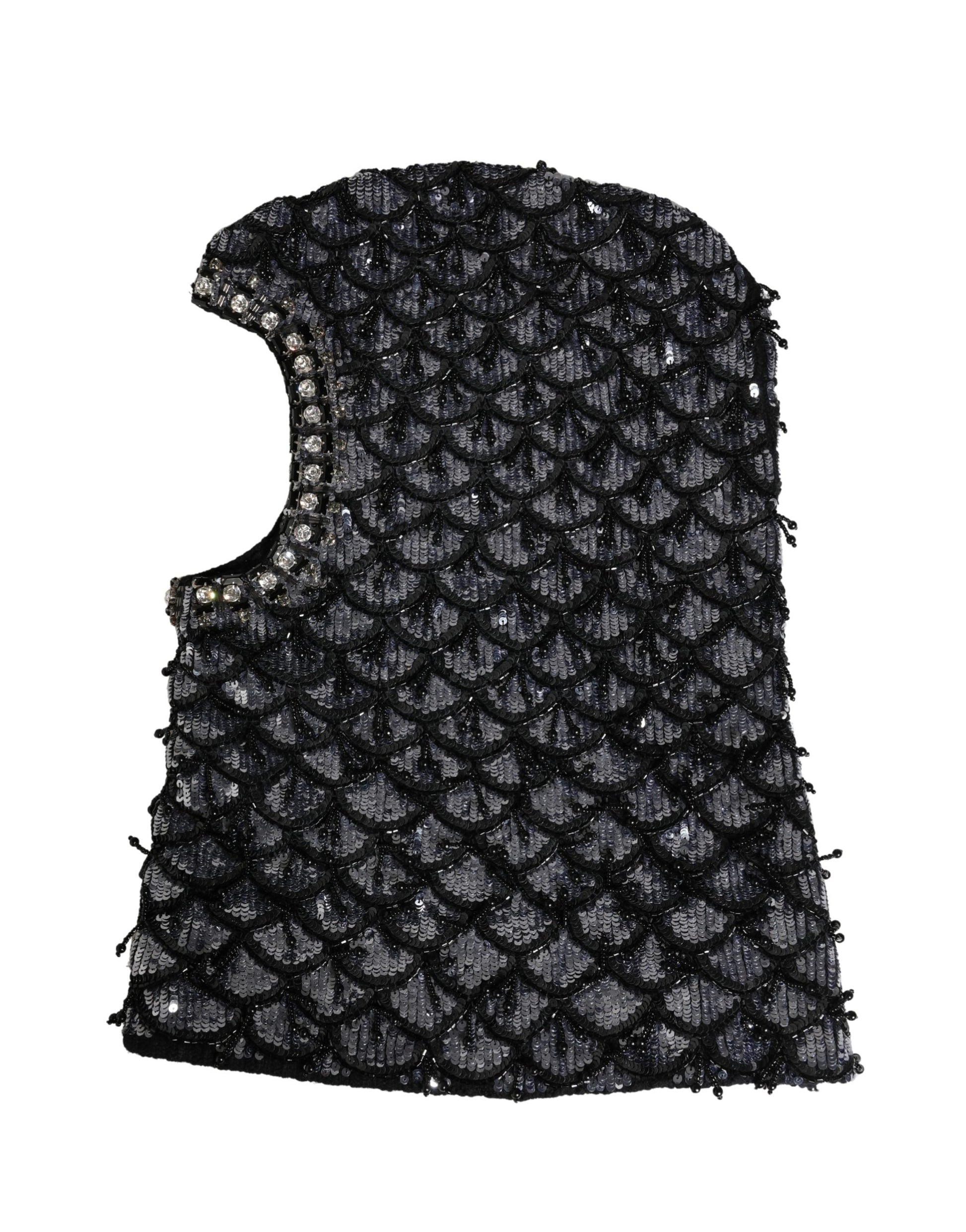 Dolce & Gabbana Black Wool Crystal Embellished Balaclava Hat - ClickThatClicks 