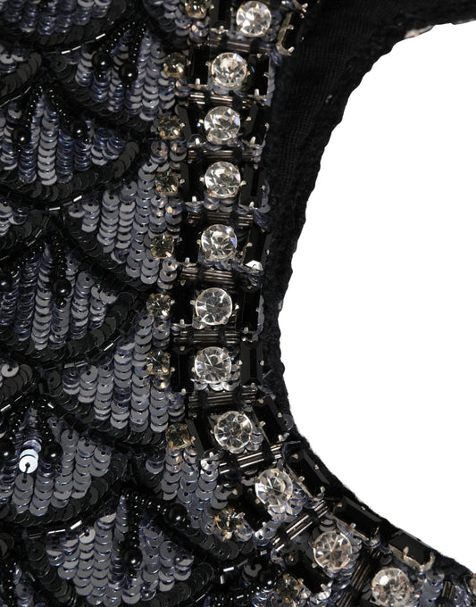 Dolce & Gabbana Black Wool Crystal Embellished Balaclava Hat - ClickThatClicks 